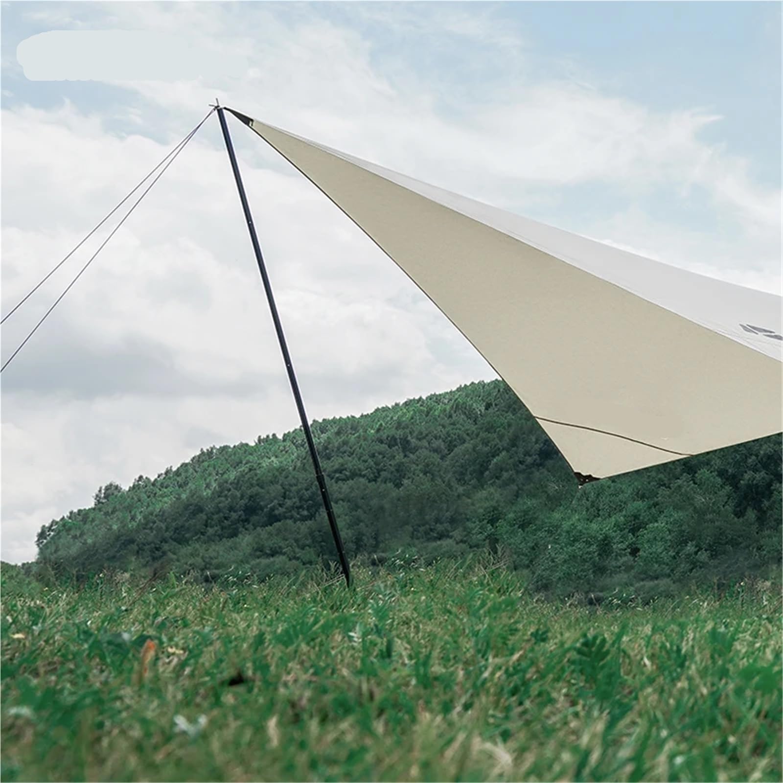 Piquetas para Acampar Poste de Tienda campaña aleación Aluminio Ajustable 2,1 a,6 m, Barra protección Solar, Soporte 4 Secciones, Accesorio Camping