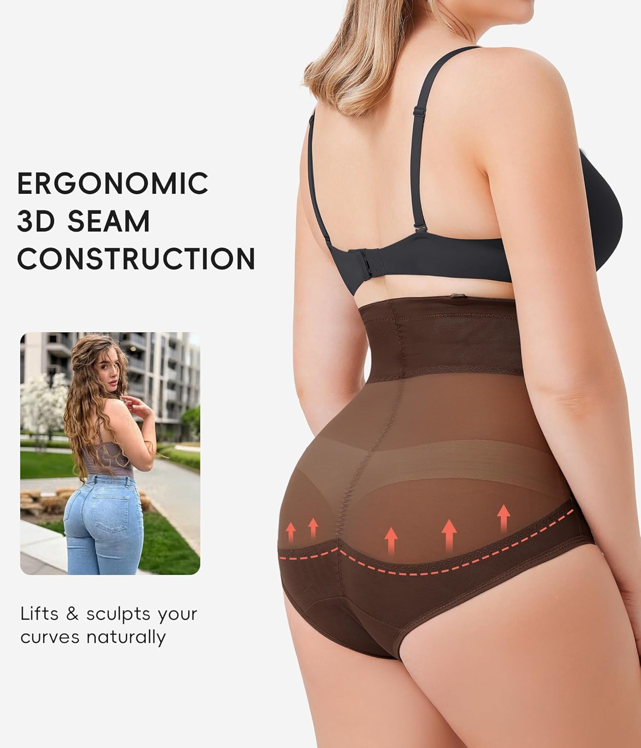 REYEOGO Tummy Control Shapewear for Women - Faja Body Shaper High Waist Butt Lifting Shapewear Panties - Image 5