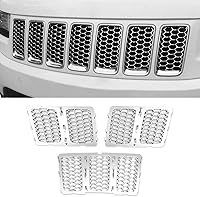 Vista 5 de Rejilla delantera de malla tipo panal de JeCar para Jeep Grand Cherokee 2014-2016
