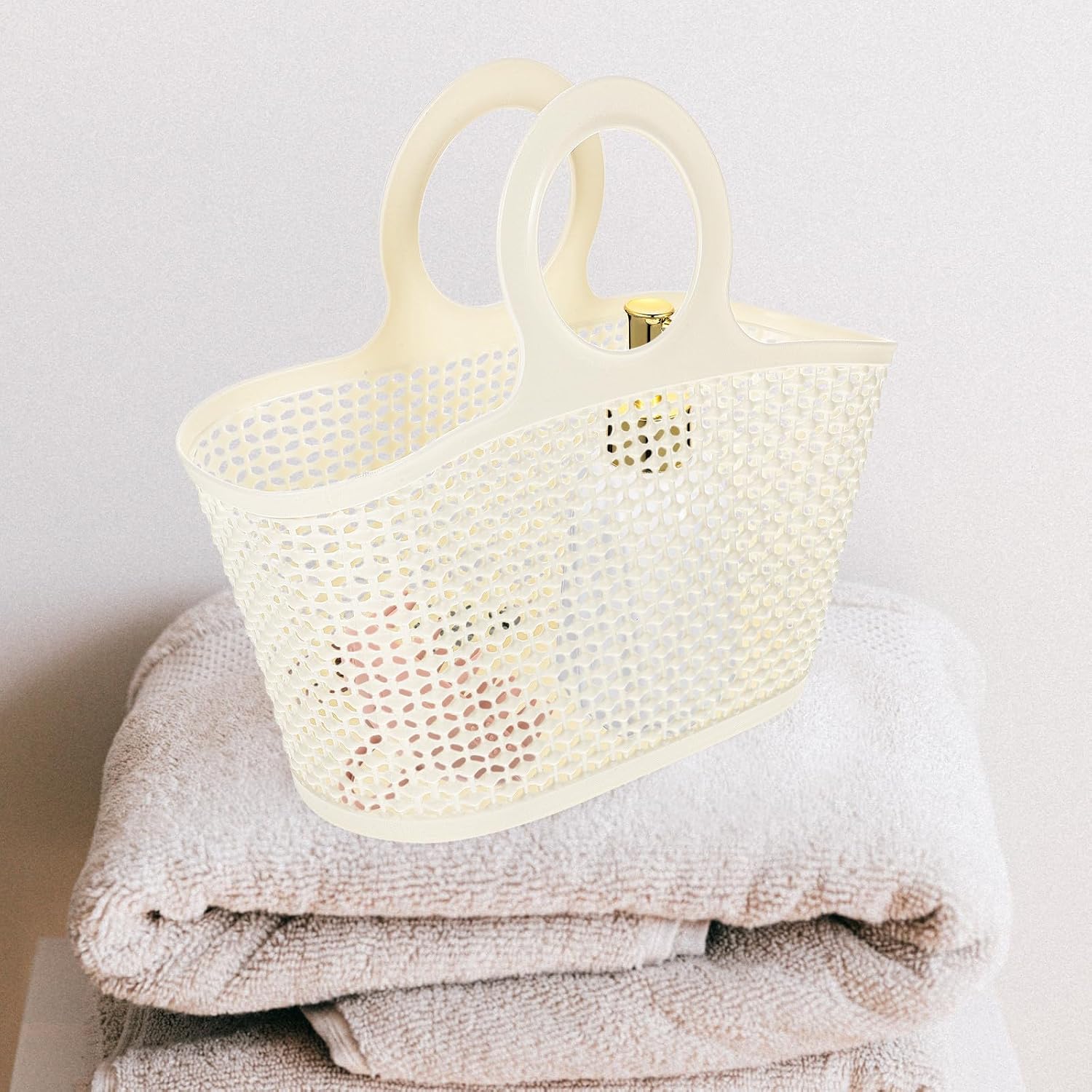 Toddmomy 2pcs Portable Handheld Bathroom Storage Basket