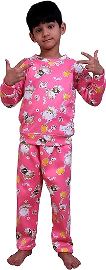 Night Suit/Sleep wear for Kids Full Sleeves Printed (Winters).