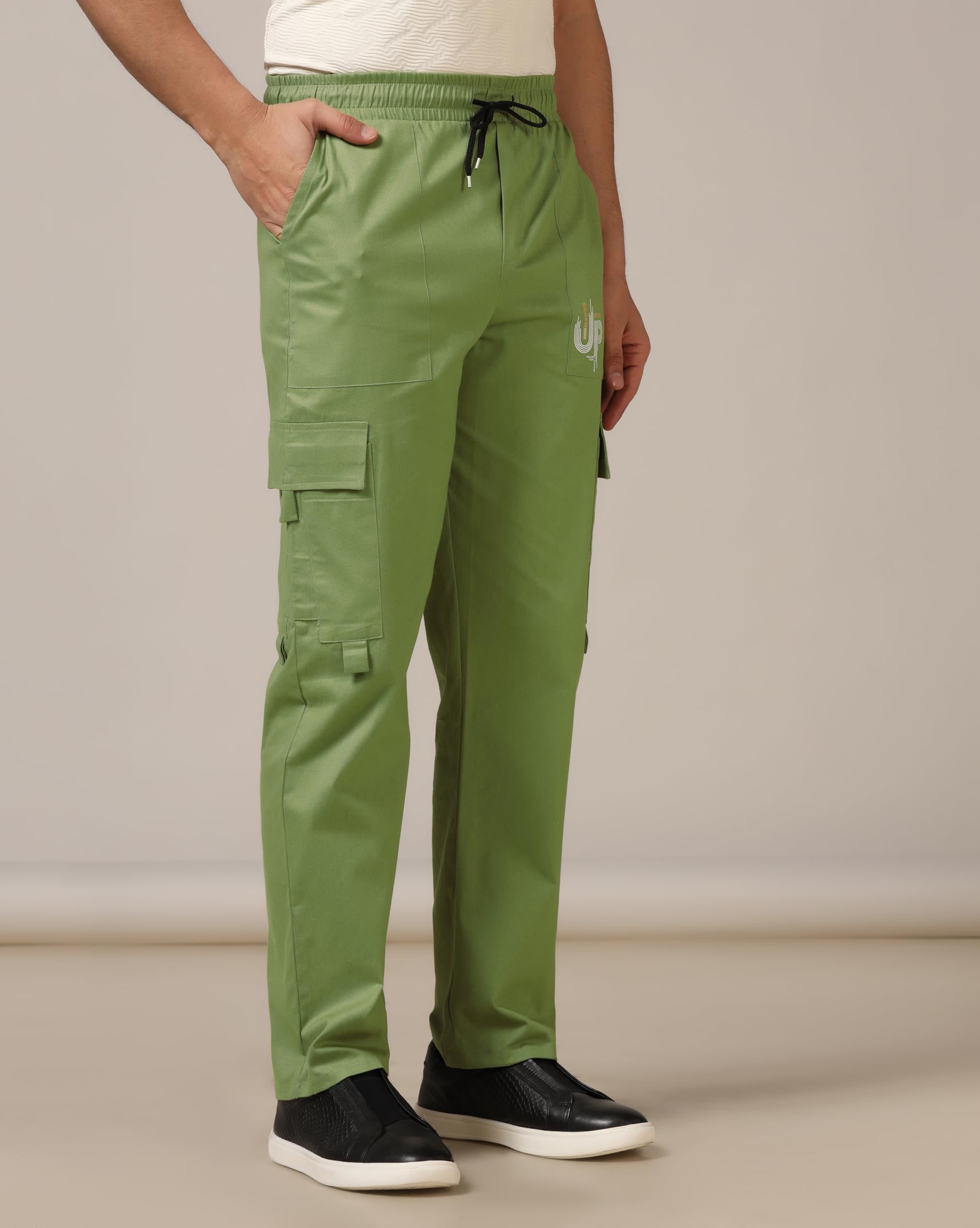 TOPLOT Cotton Multi-Pocket Cargo Pant for Men (Men-Up-Cargo-5178-Green-40)