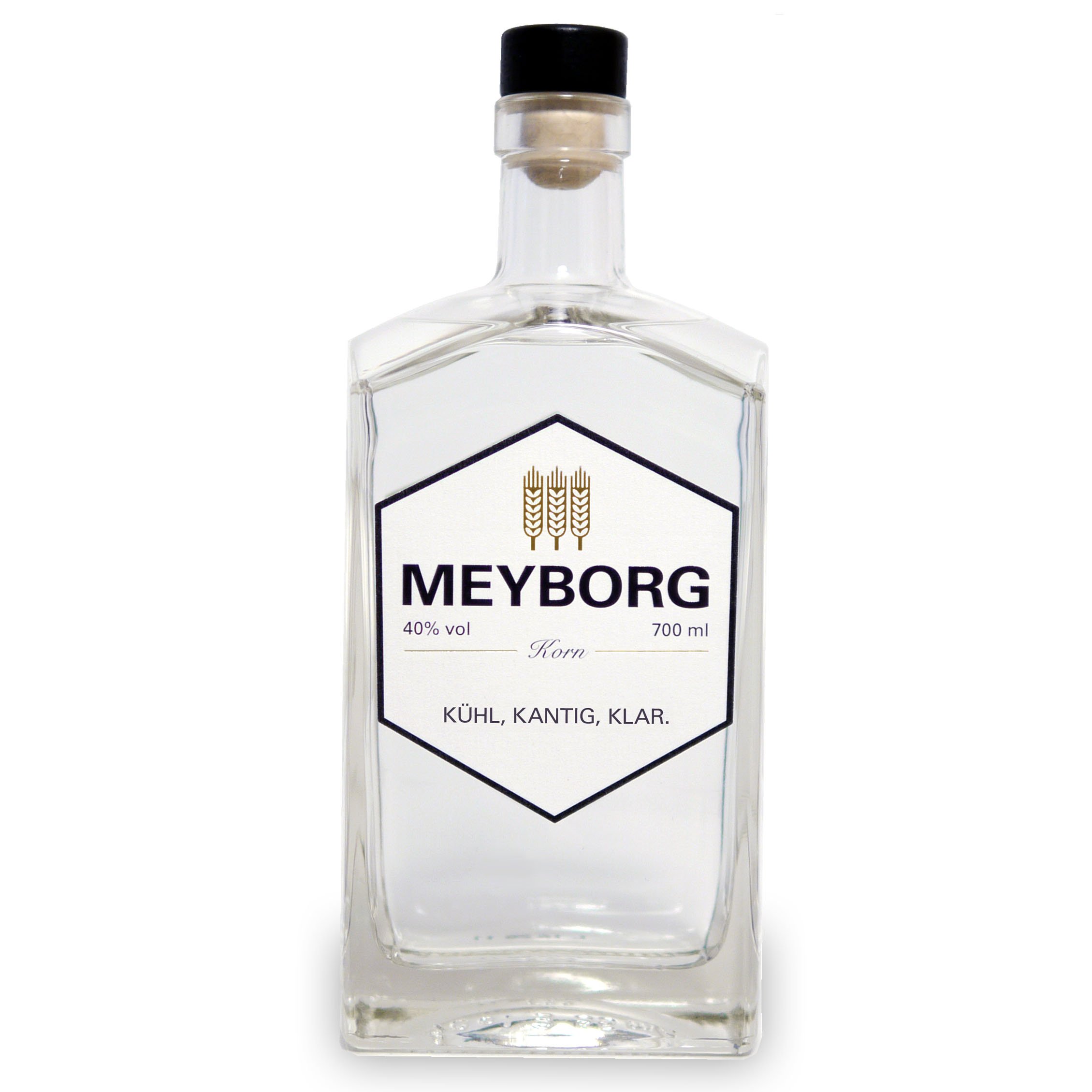MEYBORG Korn - 40% - 0,7l - Norddeutscher Kornbrand - 100% Weizen - 60fach gebrannt