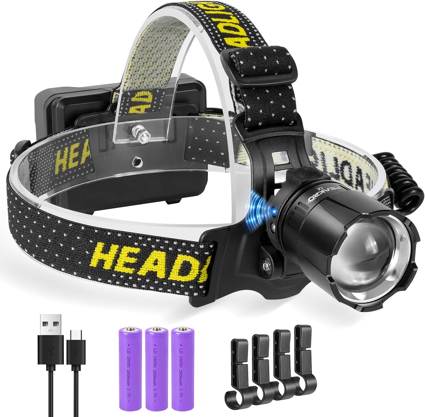 WESLITE Lampe Frontale Rechargeable, XHP99 Lampe Frontale Puissante