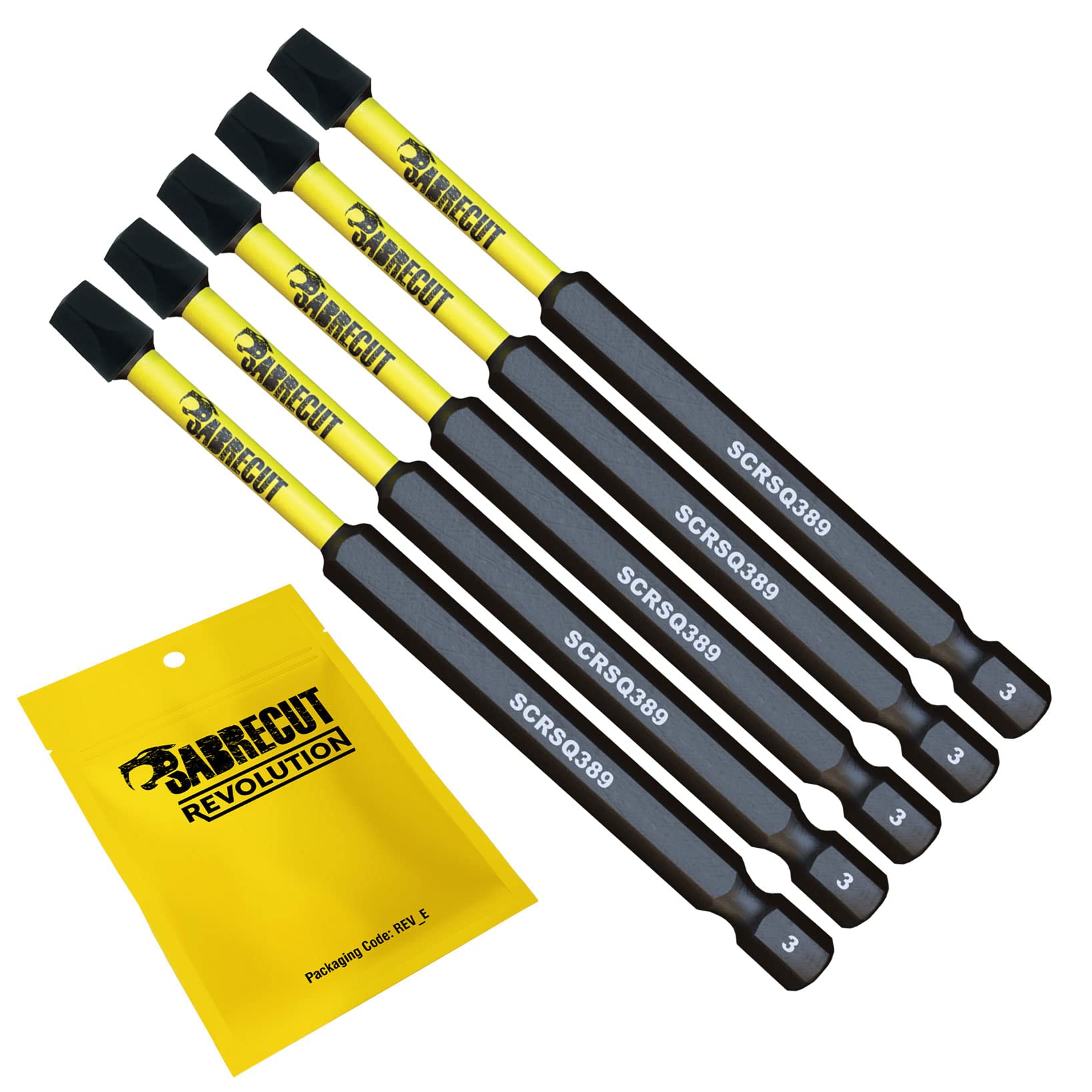 SabreCut Impact Bits SQ3 89mm x 5 - Milwaukee DeWalt Professional