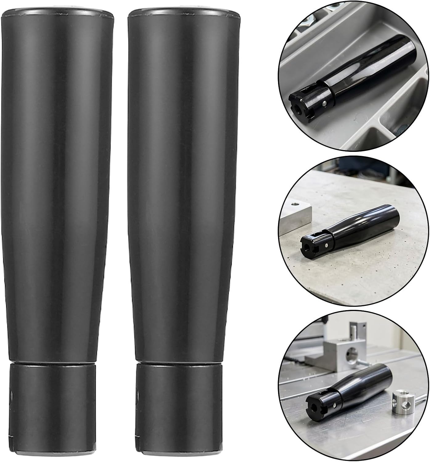 Homoyoyo 4pcs Black Foldable Crank Handle M6 Nylon Round Wheel Grip