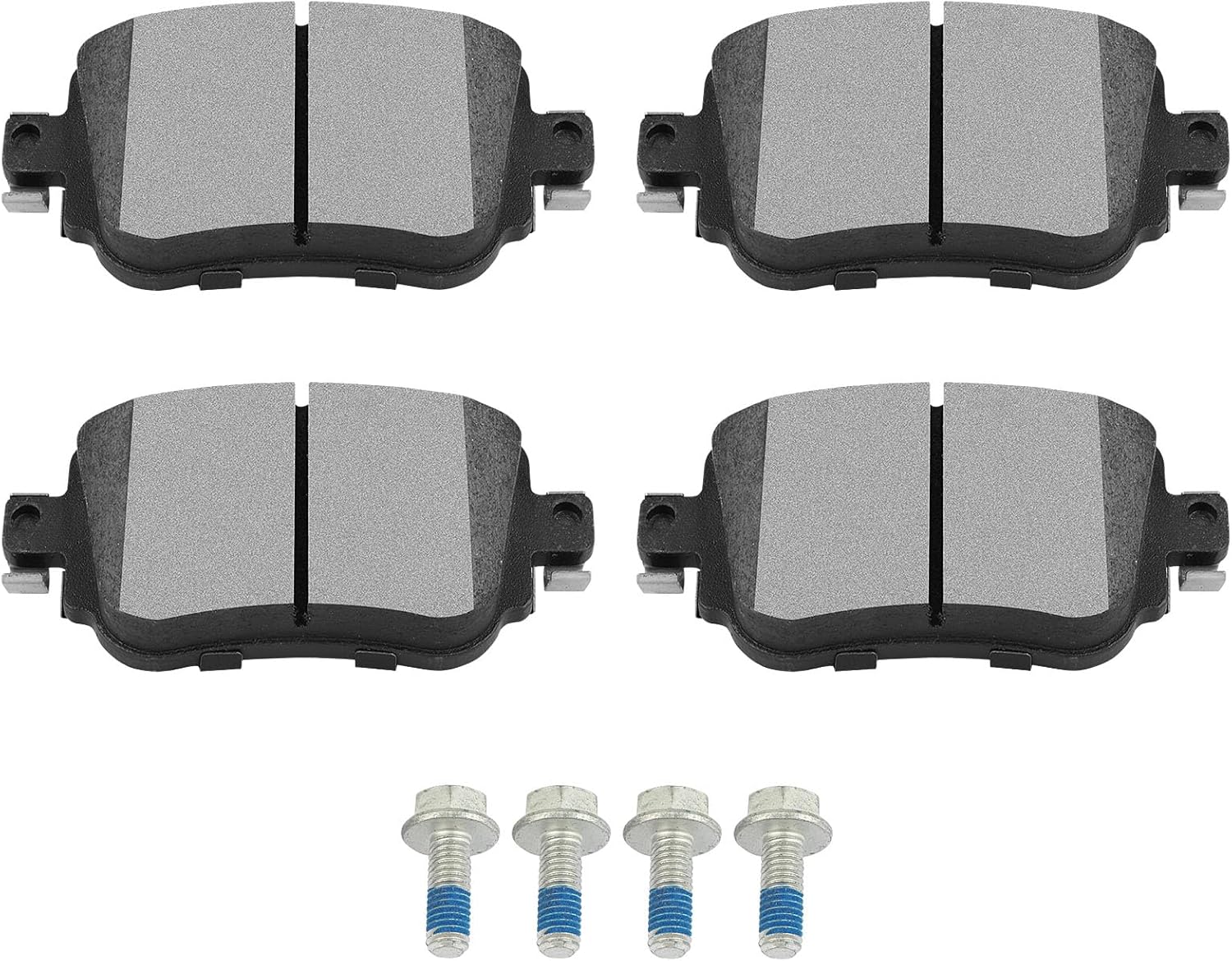 SCITOO D1779 Ceramic Brake Pads Sets Rear w/Hardware Replacement For Audi For Q3/For Q3 Quattro, For VW For Golf/For Golf Alltrack/For Golf SportWagen/For GTI/For Passat