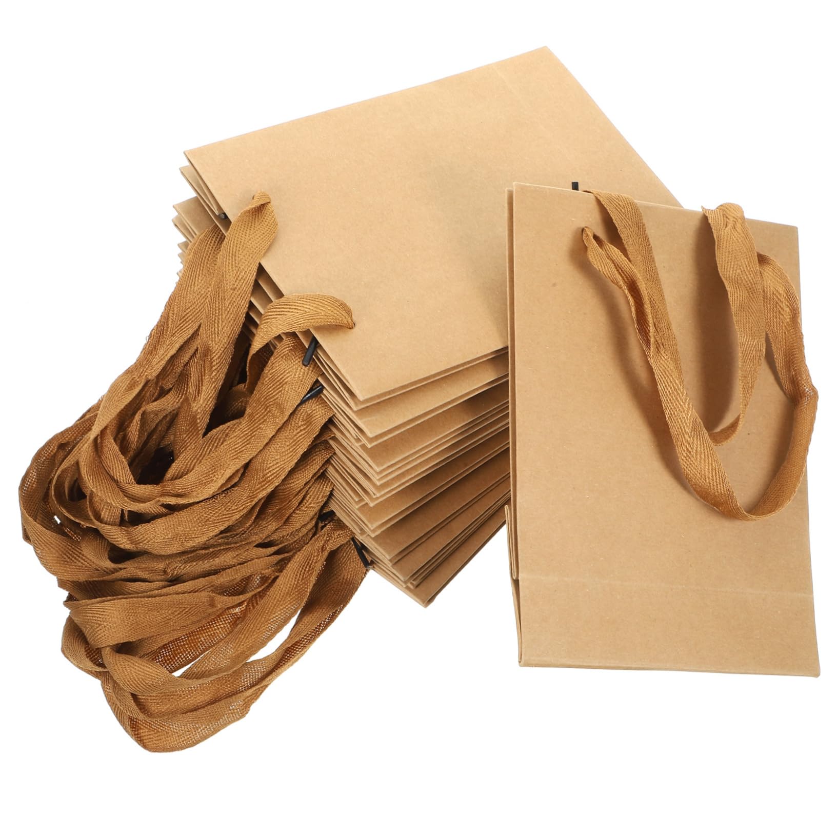 Bolsas de Papel para Dulces con Asas 25 Piezas Marrón
