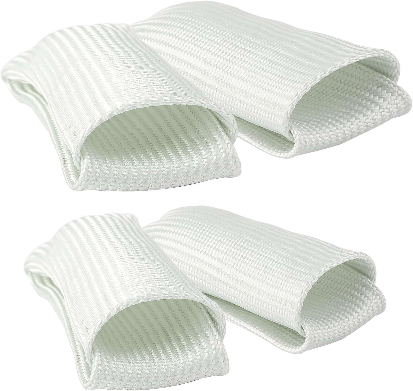 TIG Finger Heat Shield, 2-Piece Fiberglass Welding Finger Protector, Heat Resistant Sleeve for TIG Gloves, White