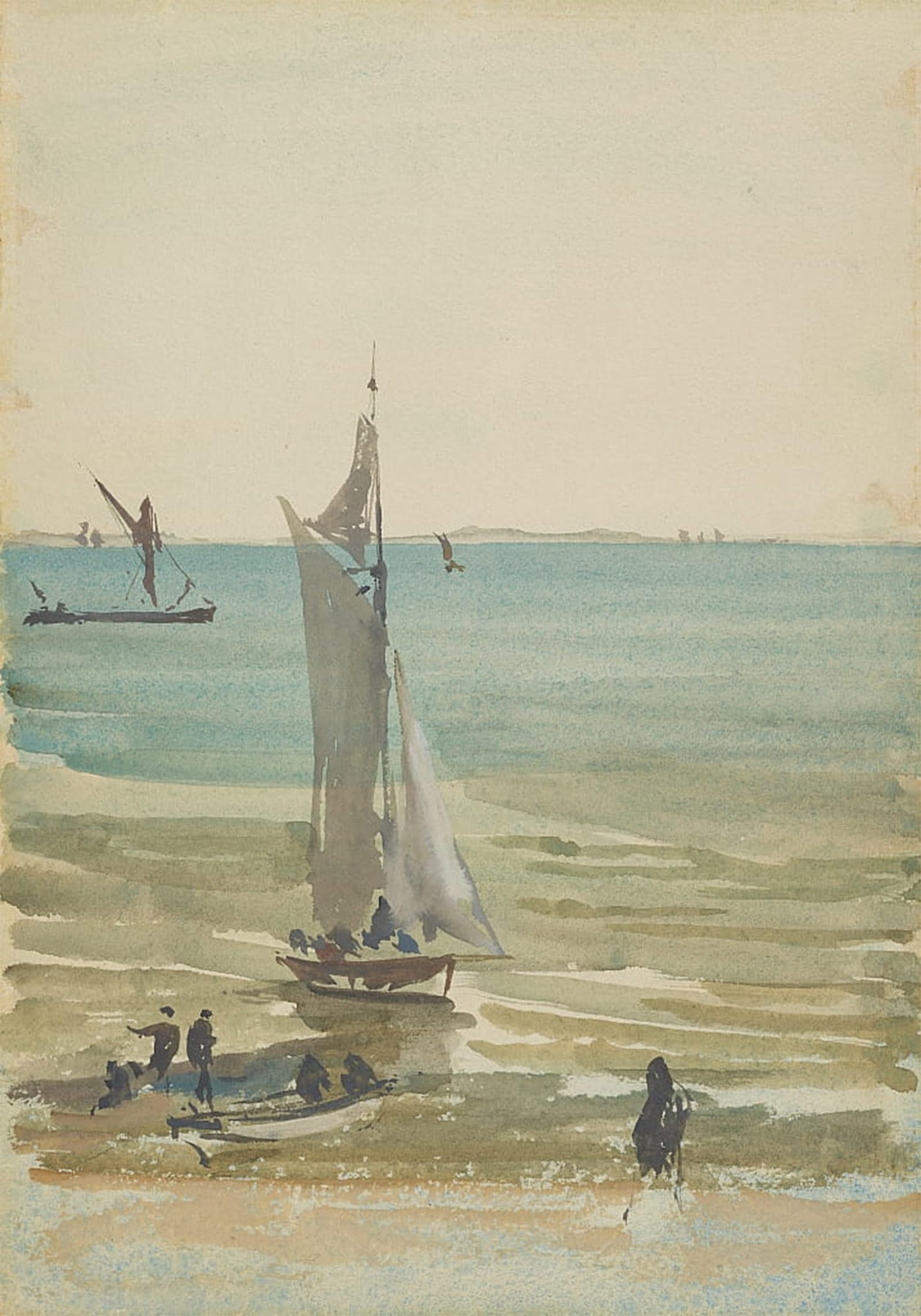 POSTERIIk Famous Modern Artwork Art Mural Southend the Pleasure Yacht by Jamess Abbott Mcneill Whistler Oil Paintings Pictures for Home Decor 60x90cm