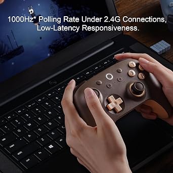 8Bitdo Ultimate 2C Wireless Controller for Windows PC & Android, Hall Effect Joysticks and Triggers, PC Controller with 1000 Hz Polling Rate, Remappable L4/R4 Bumpers, Brownie
