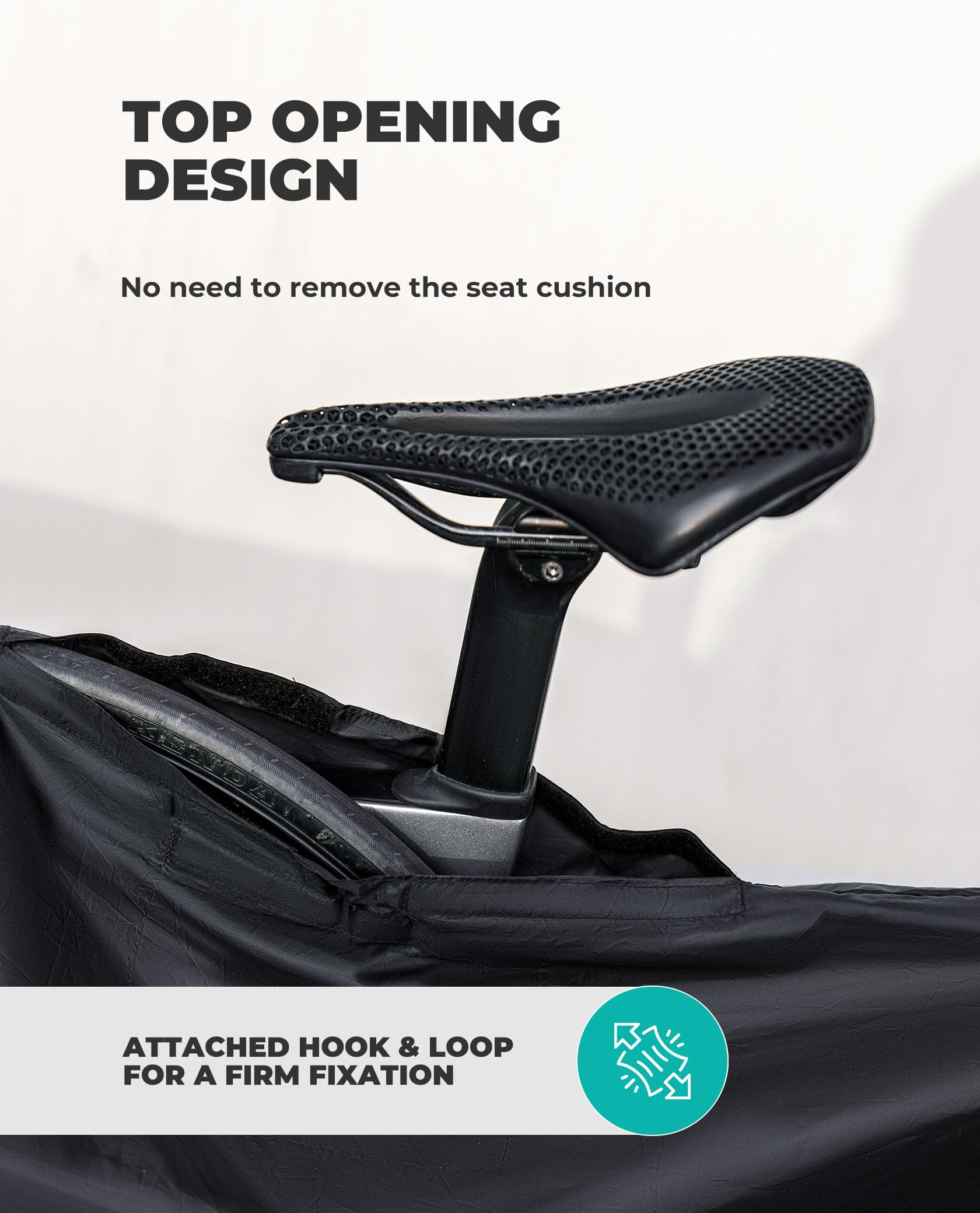 ROCKBROS Housse de Vélo pour 1 Vélo Montagne pour Stockage en Extérieur Housse de Vélo en Polyester avec Protection UV Housse de Transport , 81*151cm, Noir