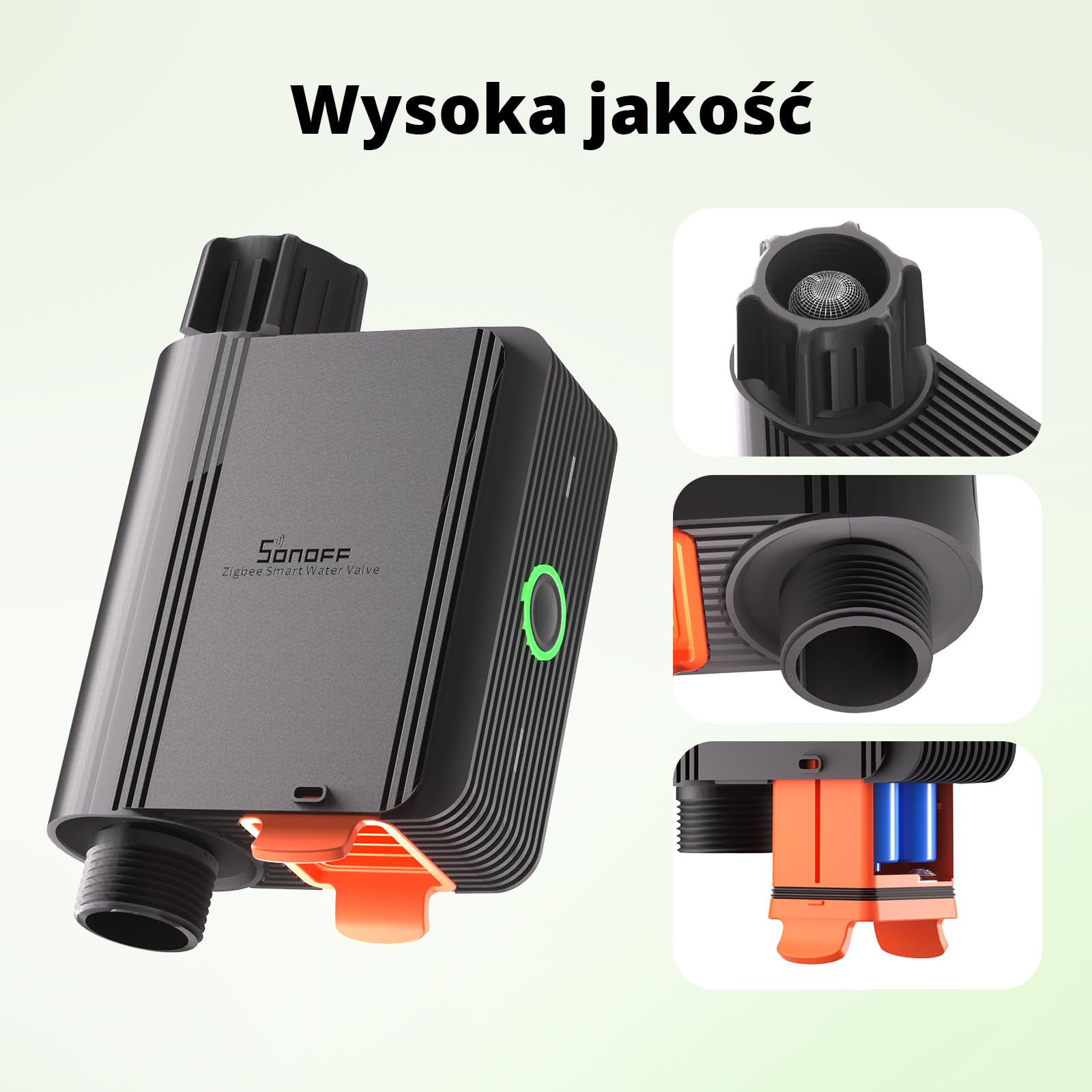SONOFF Inteligentne sterowanie nawadnianiem, automatyczny system z planowaniem i kontrolą wody, wymaga koncentratora Zigbee 3.0, kompatybilny z Alexa i Google Home, 2 szt.