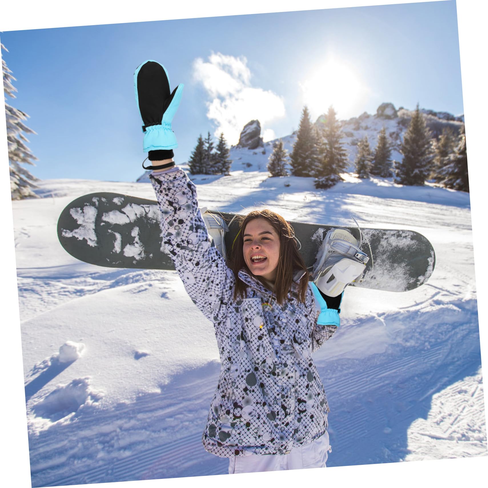 Toyvian Guantes de Invierno Impermeables para Nieve Térmicos Táctiles y Cortaviento para Hombre Mujer y Jóvenes Talla XL para Esquí Ciclismo y Senderismo