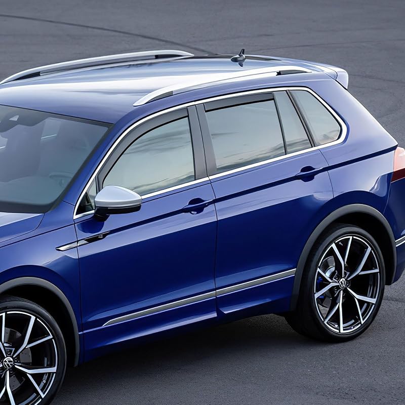 GEARMONSTER Szélterelő VW Tiguan 2016-2023 5 Ajtós Autóhoz Ablak Esővédő Szélvédő Fekete 4 Darabos Készlet