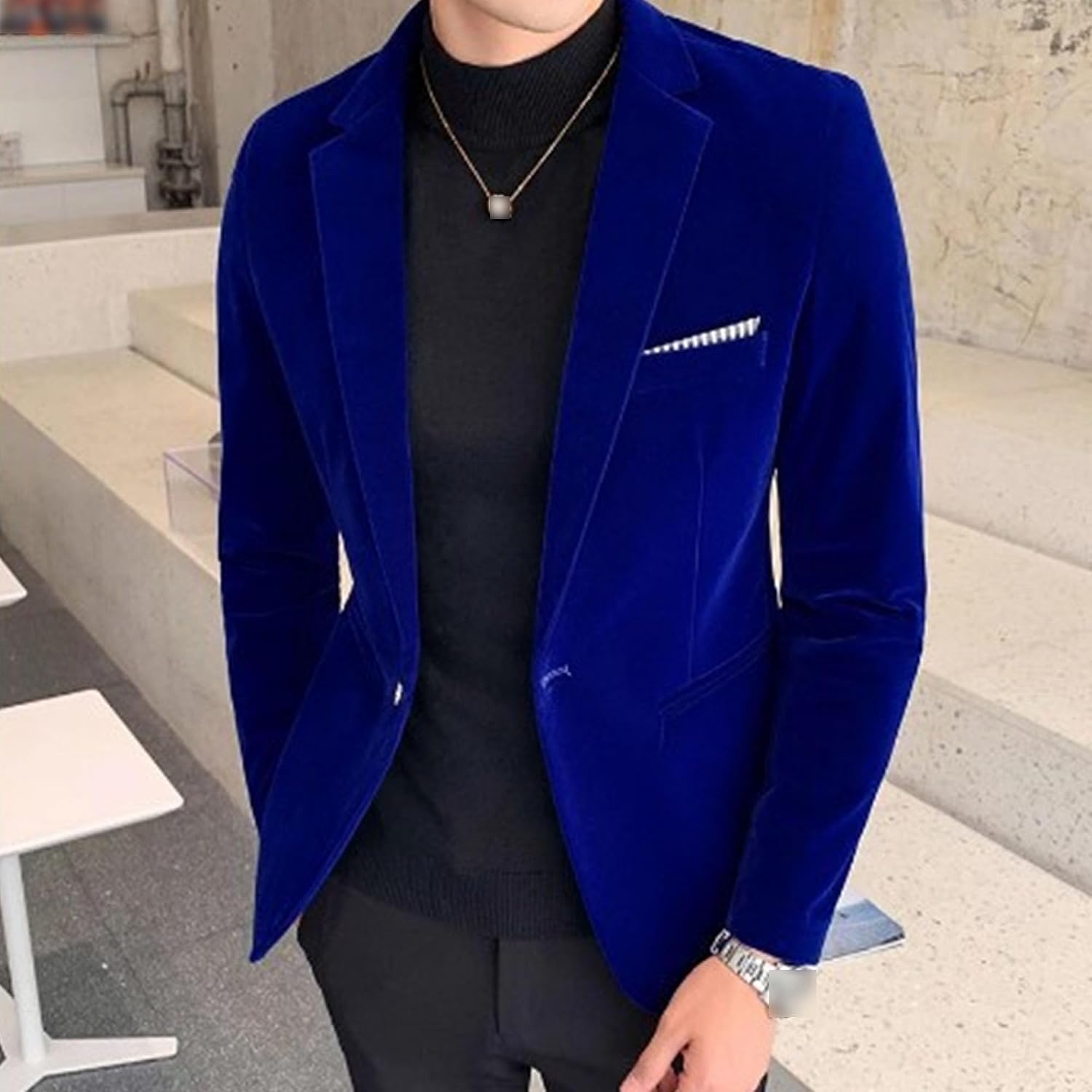Mens Slim Fit Velvet Suit Coat Velvet Tuxedos Jacket for Party One Button Tuxedos Jacket Wedding