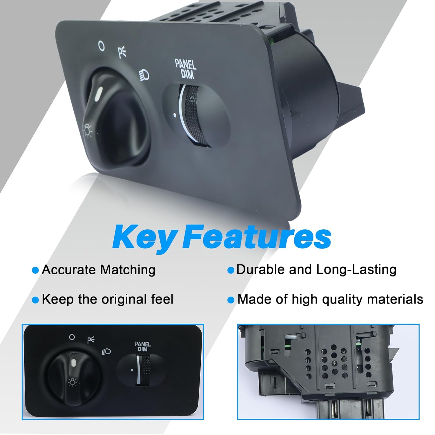 1S1833 Headlight Switch Fit for Ford F-250 F-350 F-450 F-550 Super Duty 1999-2000,for Ford F650 F750 Truck 2000-2005,for F800 Truck 1999,Replace F81Z-11654-AA 88924369 SWA41651 SW5226