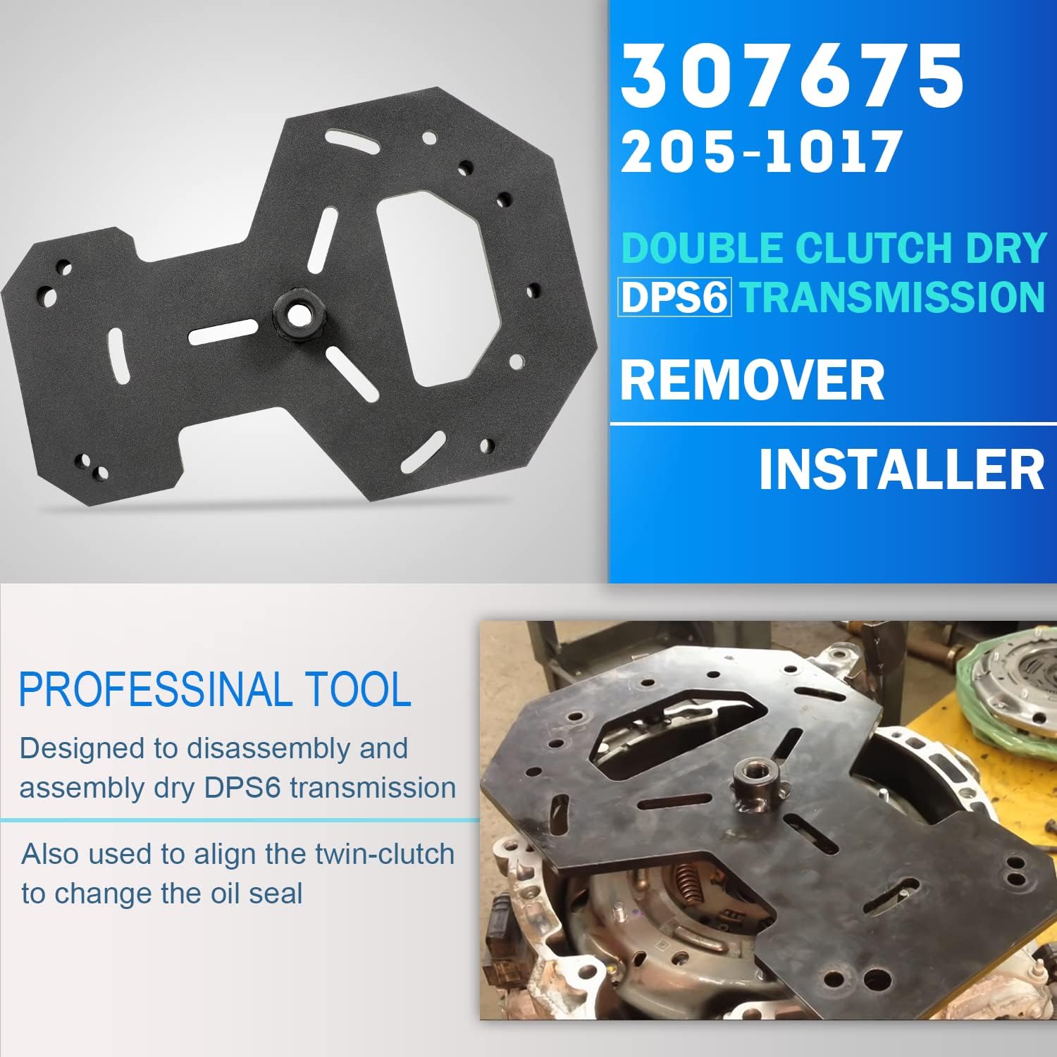 Yoursme 307675 Double Clutch Dry DPS6 Transmission Installer Remover Tool Kit, Fit for Ford Fiesta Focus Volvo Mondeo Mk IV Galaxy S-Max, Replaces 307675