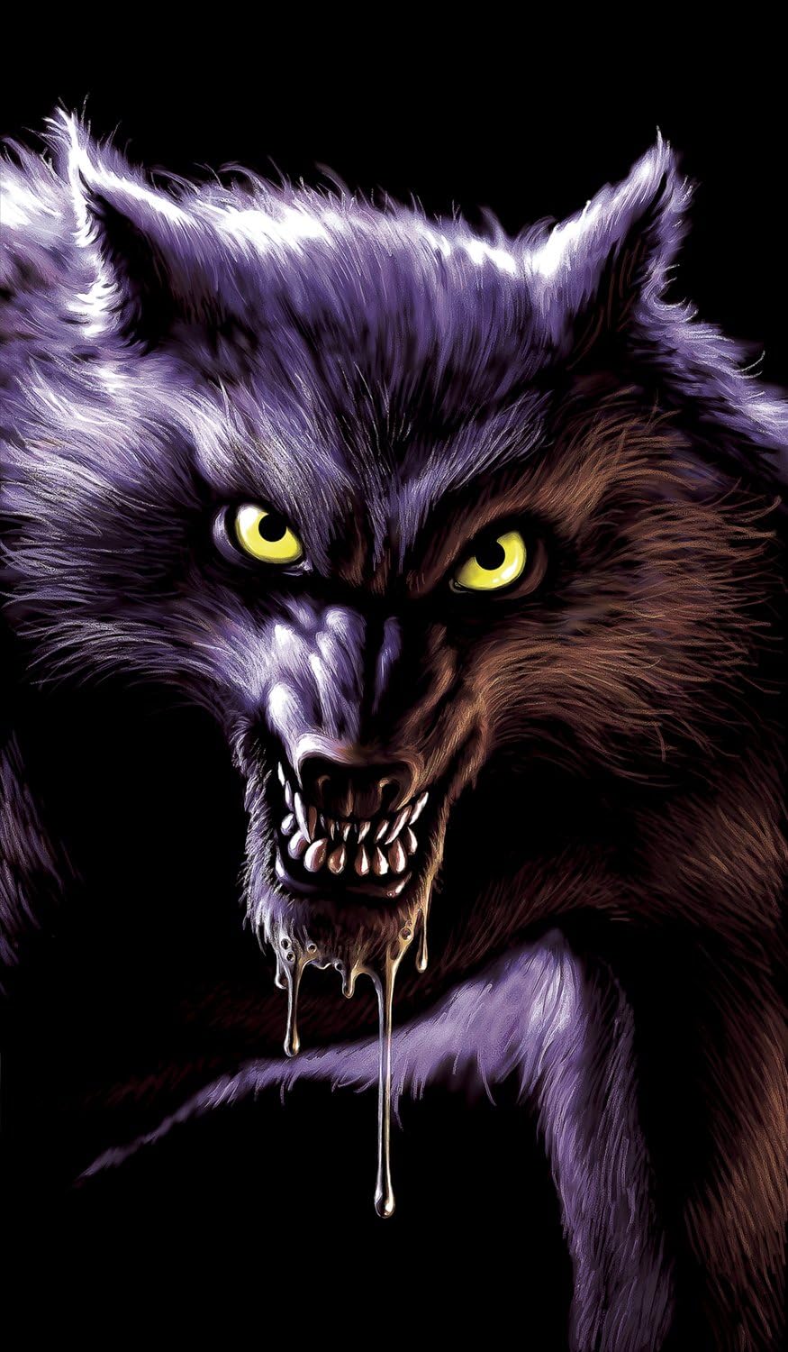 Werewolf Halloween Window Decoration 34.5"x60" backlit plastic poster