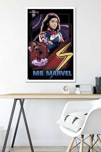 Miniatura 65 de Trends International Marvel The Marvels - Póster de pared de Ms. Marvel, 14.72 x 22.37 pulgadas, versión enmarcada en negro Versión con marco