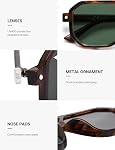 SOJOS Retro Polarized Square Aviator Sunglasses for Women Men Vintage 70s UV400 Protection Shade SJ2609