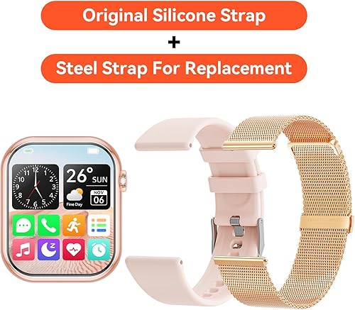 Miniatura 2 de Hwagol Reloj inteligente, reloj inteligente de llamadas Bluetooth para hombres y mujeres, monitor de frecuencia cardíaca, sueño, oxígeno en sangre,