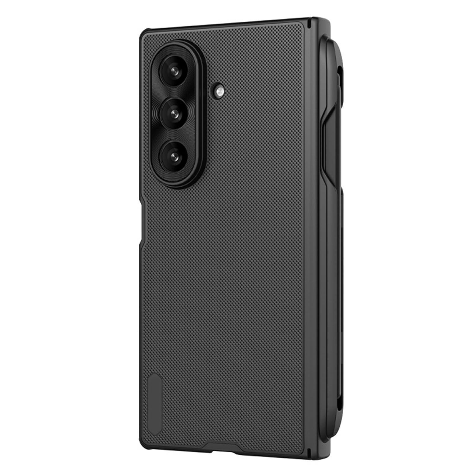 Hülle Für Samsung Galaxy Z Fold 7, Vollständig Kameraschutz Handyhülle Mit Scharnier Schutzhülle rutschfeste,Schwarz,Fold 7