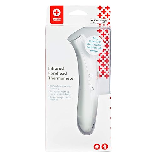 Miniatura 5 de The First Years Termómetro digital infrarrojo sin contacto para la frente de la Cruz Roja Americana para adultos y niños