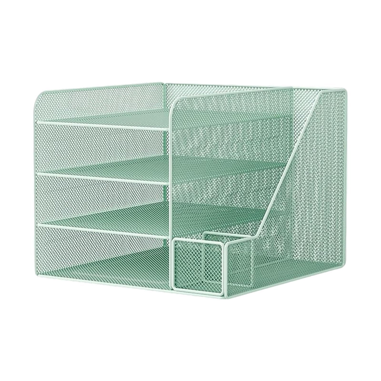 Generic Organizzatore Da Tavolo, Portadocumenti, Salvaspazio, Multifunzione, Porta Caramelle, Portadocumenti, Vassoio Portadocumenti per Bancone, Verde