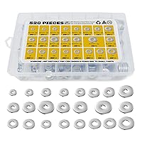 Vista 7 de Arandelas planas de 1-1/2 x 3 pulgadas, arandelas de guardabarros de acero inoxidable 304 para tornillos, arandelas metálicas para tornillos
