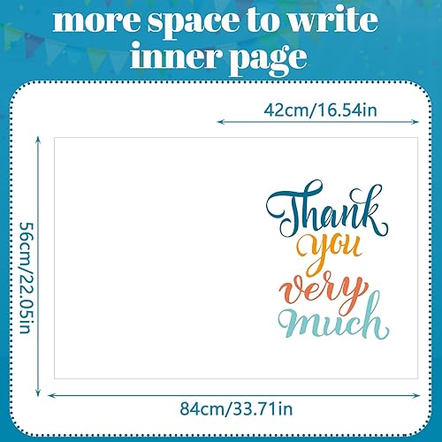 Miniatura 2 de Tarjetas de agradecimiento grandes, divertidas tarjetas de tamaño jumbo de 22.05 x 33.71 pulgadas, tarjeta de felicitación gigante de agradecimiento