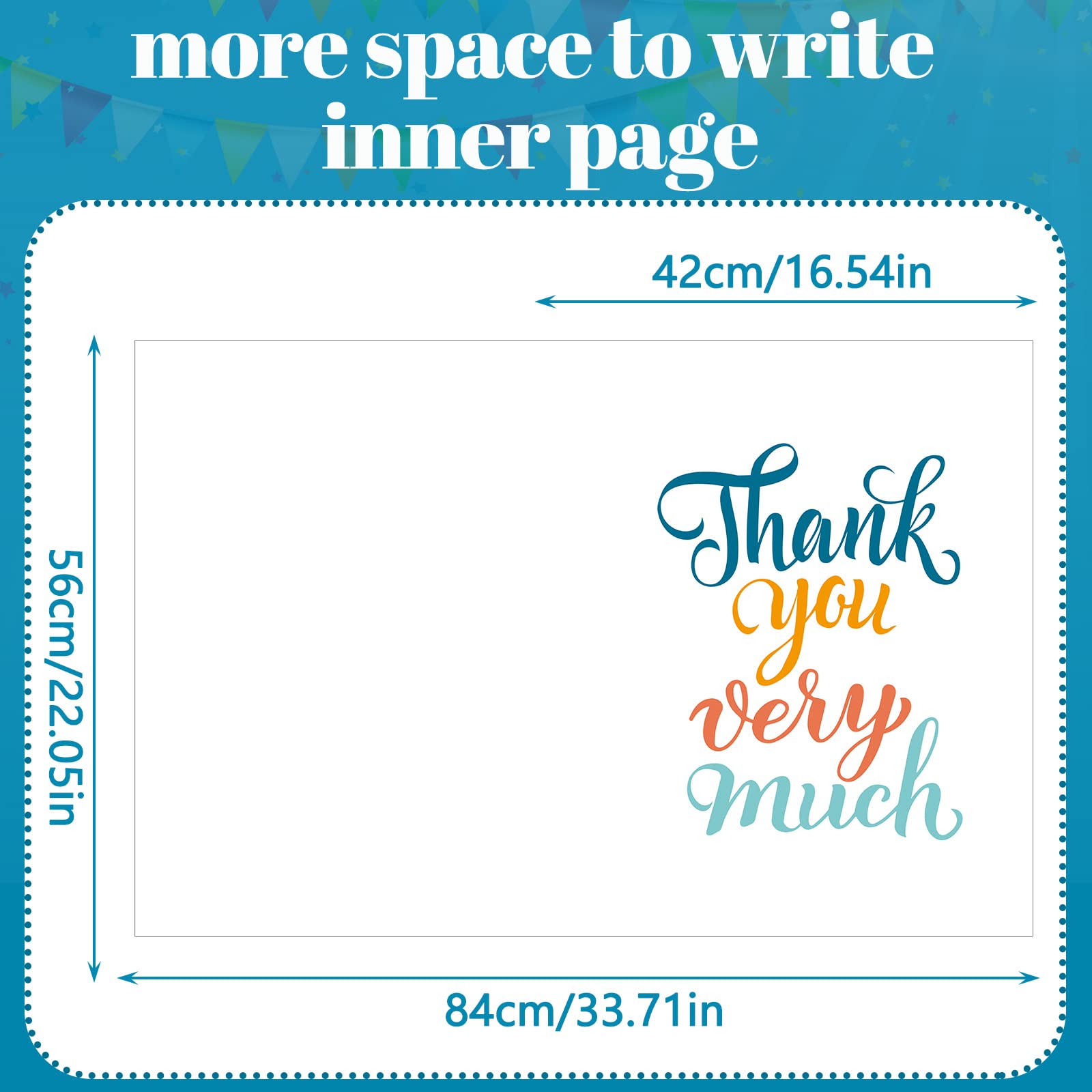 Large Thank You Cards Funny Jumbo Size Cards 22.05 x 33.71 Inches