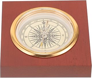 POPETPOP Vintage Wooden Taoist Compass Portable Chinese Ancient Navigation Tool for Hiking Camping Outdoor Use
