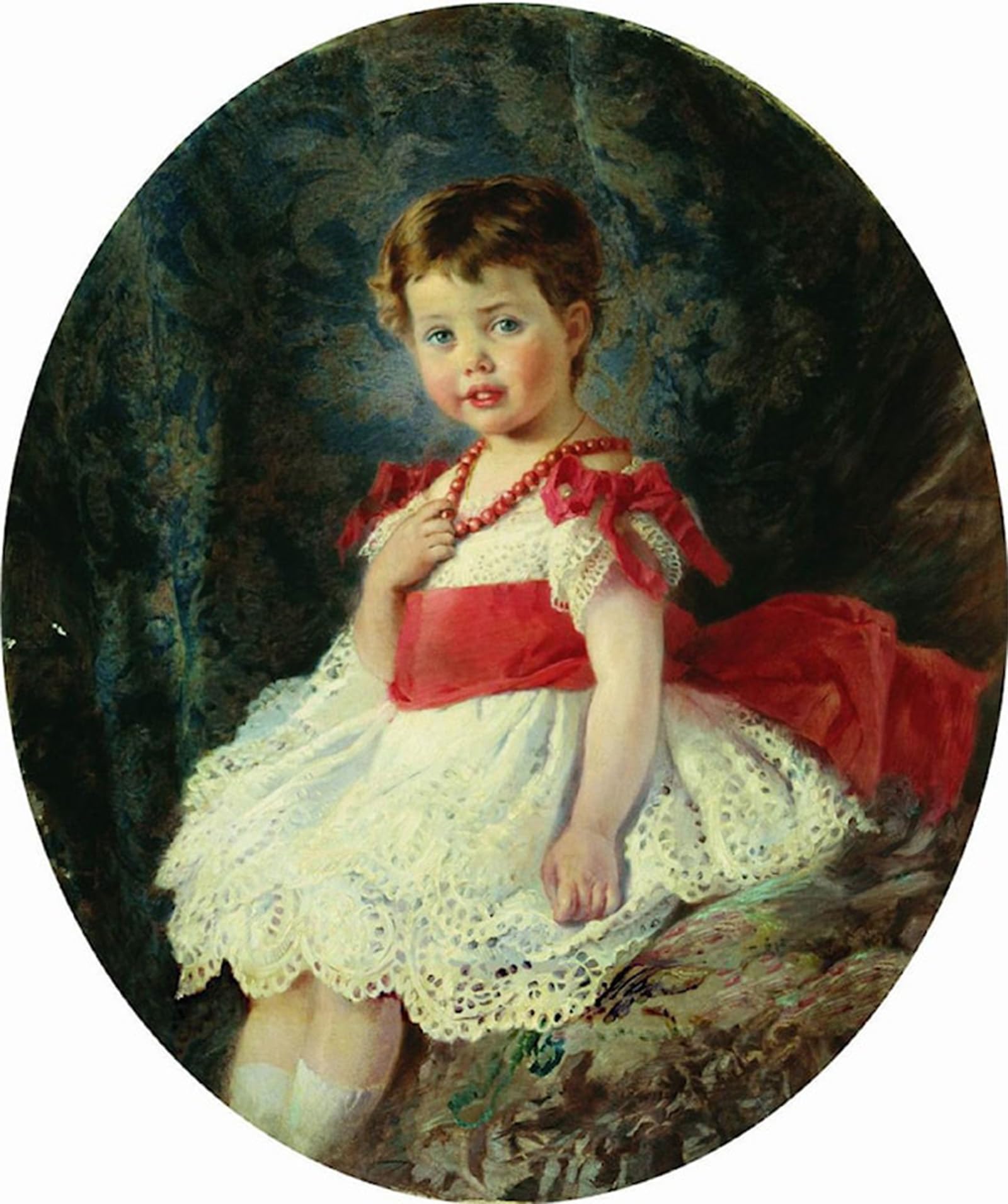 POSTERIIk Vintage Art Print Images Pictures Print Portrait of a Girl by Konstantin Yegorovich Makovsky Modern Colour Posters for Office Home Decor 60x90cm