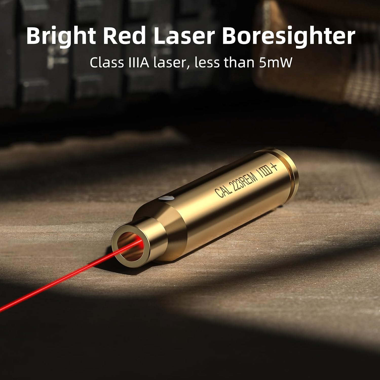 EZshoot Bore Sight Laser 9mm/223 5.56mm/243 308/12-Gauge Red Laser Boresighter with Portable Tin Case and Extra Batteries