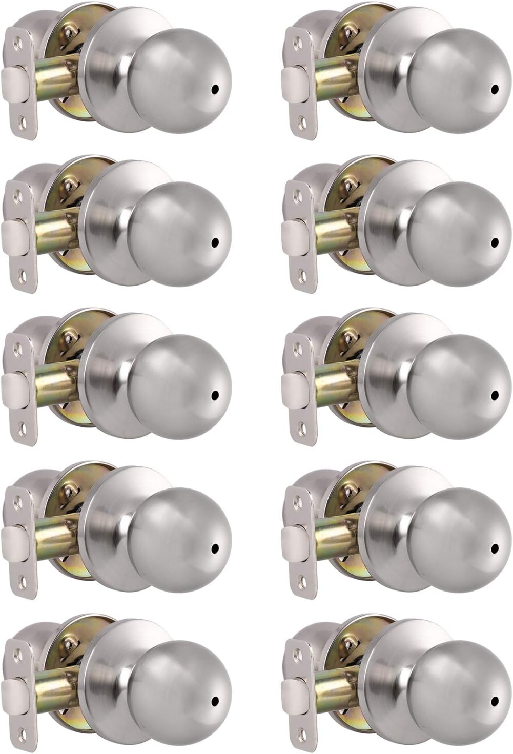 Probrico Privacy Interior Door Knobs Bed and Bath Lockable Stainless