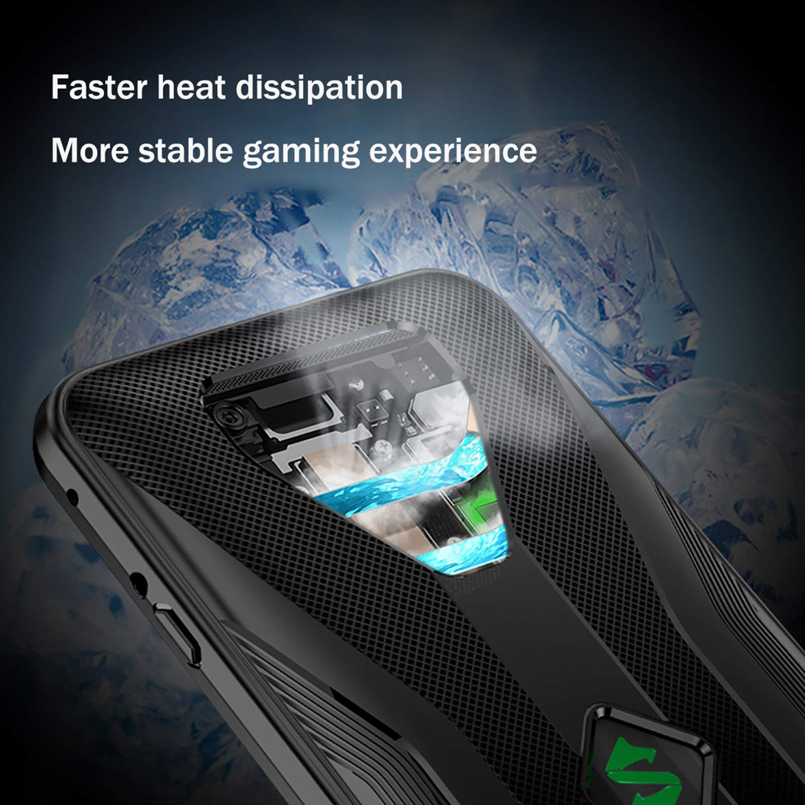 Coque Avec Cordon Pour Xiaomi Black Shark 4 (6.67") - Transparent Turquoise - TPU