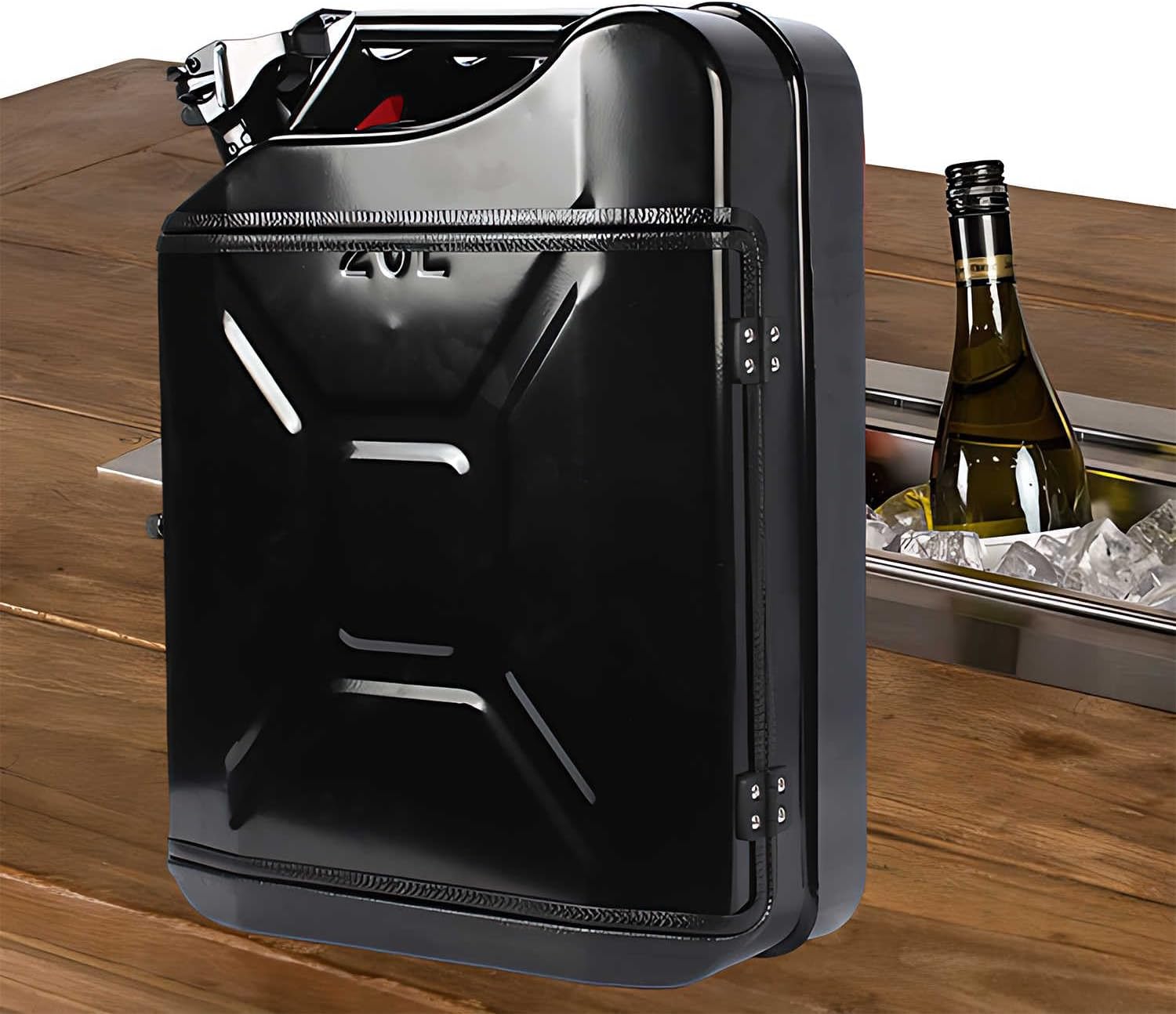 Whiskey Bar Cabinet - Personalized Mini Drinks Cabinet for Men - Portable Custom Portable Bar Jar Bar Set