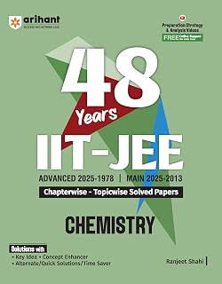 Arihant 48 Years IIT-JEE Chemistry | Chapterwise and Topicwise Solved Papers | Advanced (2025–1978) and Main (2025–2013) |... Price In India