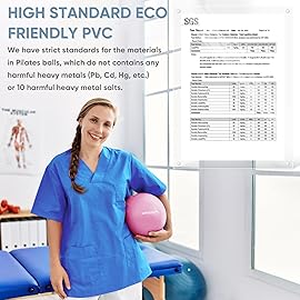 APEXUP Yoga Ball Exercise Ball, Heavy Duty Pilates Ball for Fitness, Balance, Core Workout, Physical Therapy (XXS (9) 23cm, Fuschia)