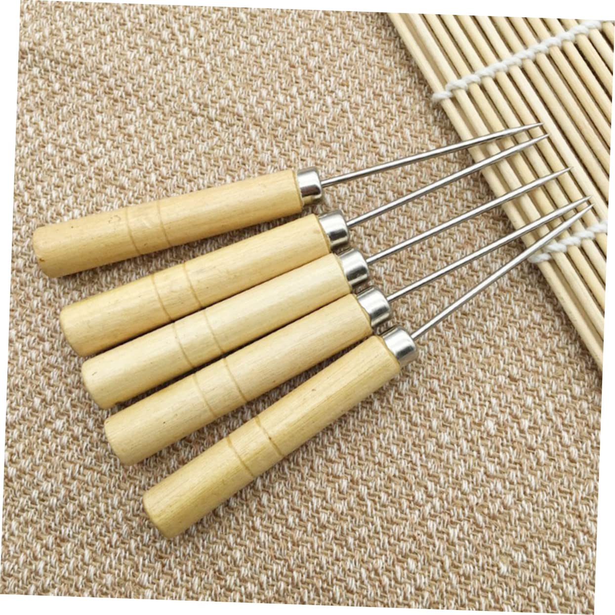 10pcs Quality Wooden Handle Scriber Needle Tool for Quilling Paper Modelling Supplies Artifacts Cleaning Easy to Use