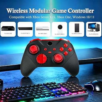 DIY Customized Model 1797 Elite Series 2 Controller - Magic Sound Red