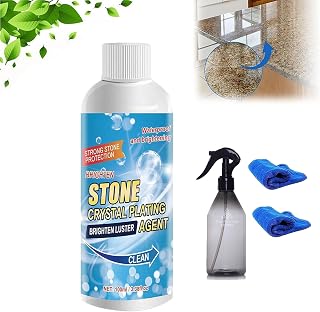 LJXWRF Stone Crystal Plating Agent,Stone Stain Remover Cleaner,Stone Stain Remover, Marble Cleaner Stain Remover, Effective Removal of Oxidation, Rust, Stains (1pc)