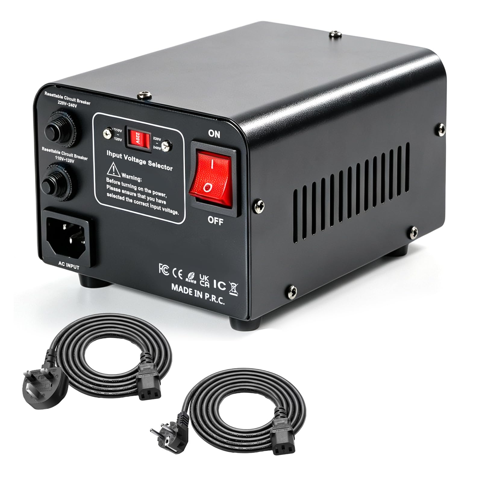 Cantonape 800 VA 110 V USA przetwornica napięcia transformator pierścieniowy 800 W - In: 110 V lub 220 V/Out: 220 V, 800 W przetwornica napięcia