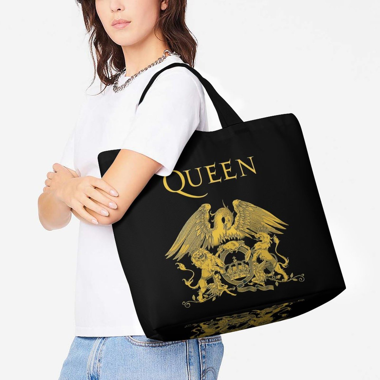 Amazon.co.jp: Queen クイーン クイーン トートバッグ 大容量 軽量 