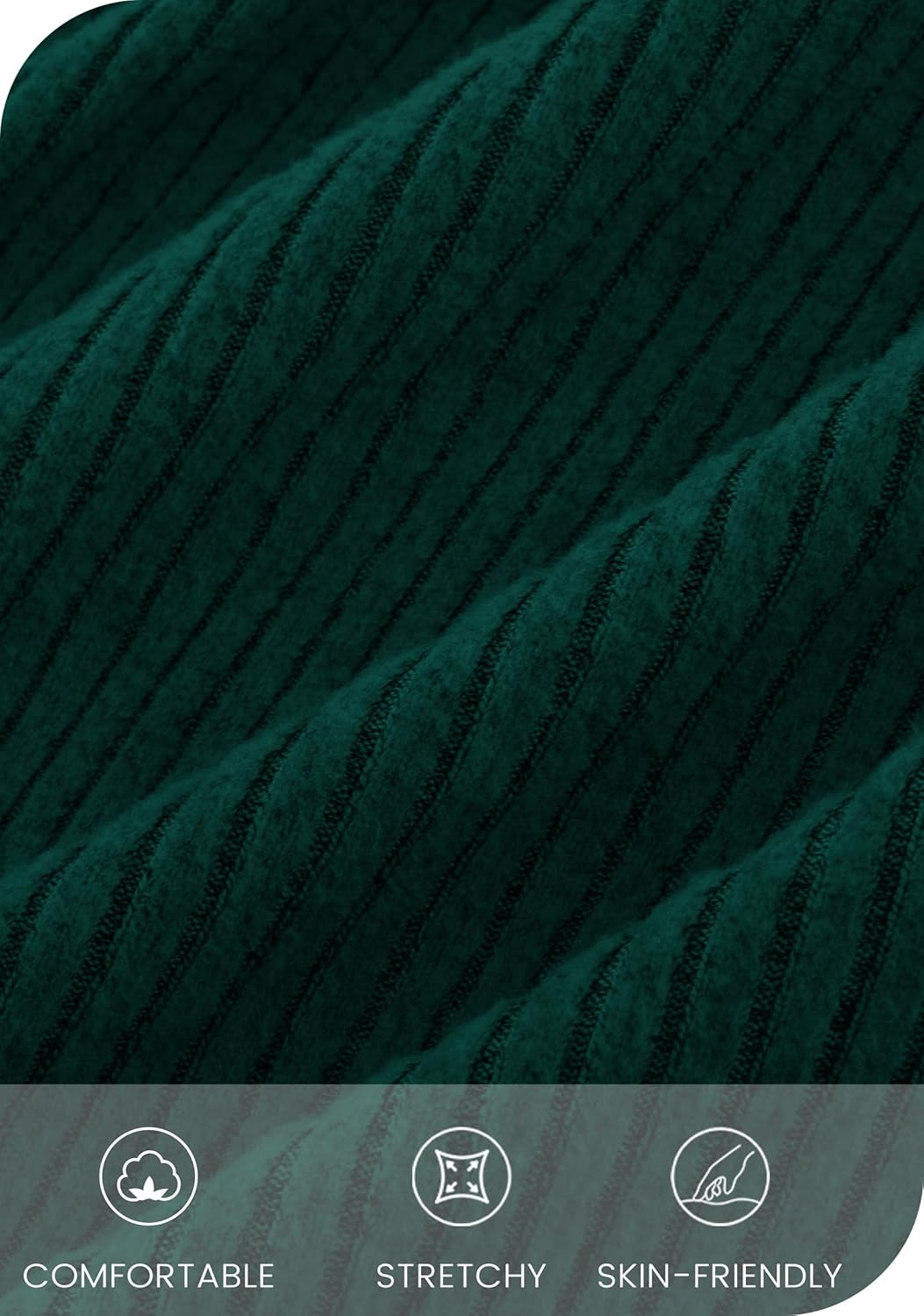 Kate Kasin Women's Long Sleeve Sweater Dresses 2025, Button V Neck Knit Dress, Fall Swing A Line Babydoll Dress with Pockets - Image 4