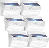 Vista 36 de Peasur Paquete de 6 luces solares para exteriores con sensor de movimiento, luces solares de seguridad impermeables con 3 modos de iluminación