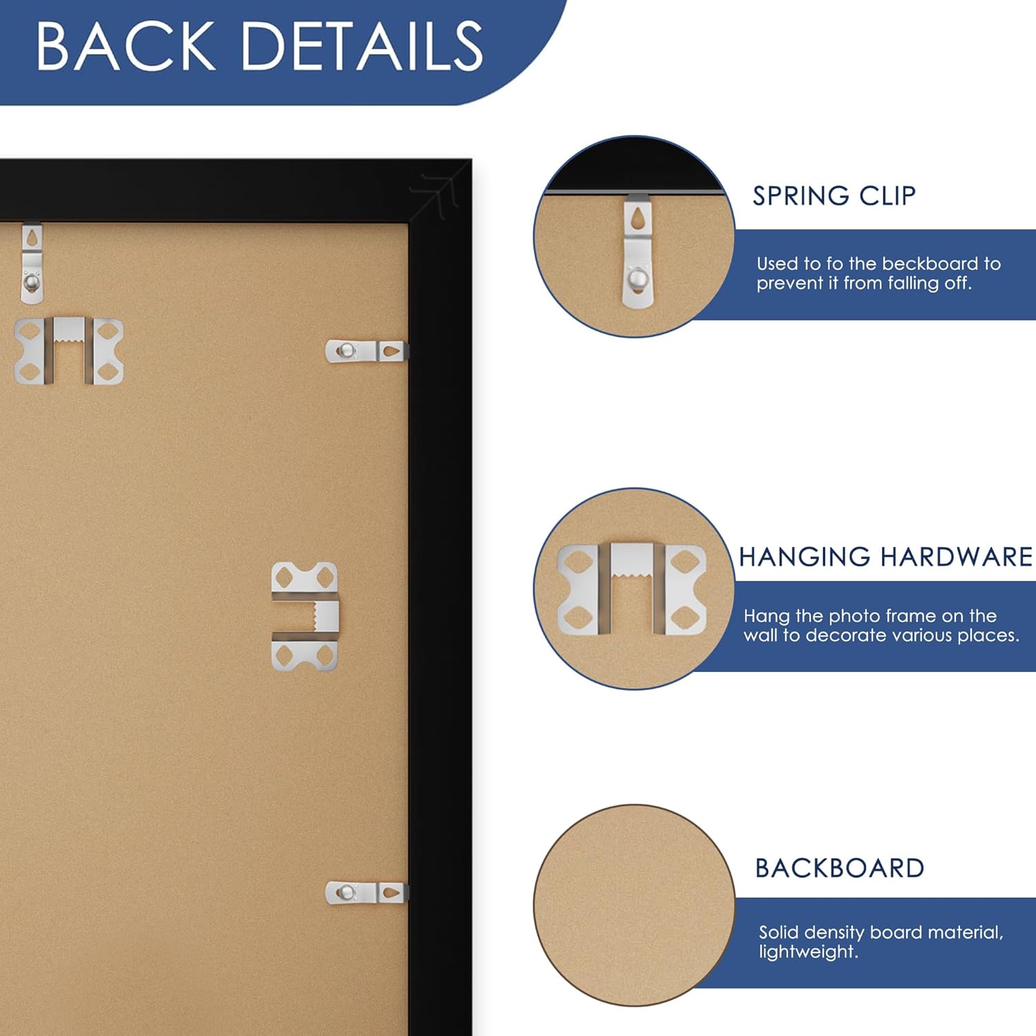 PEALSN 24x36 Poster Frame, Display Pictures 20 x 30 with Mat or 24 x 36 Without Mat, Poster Frames 24 x 36 inches for Wall Mounting Display, Black.