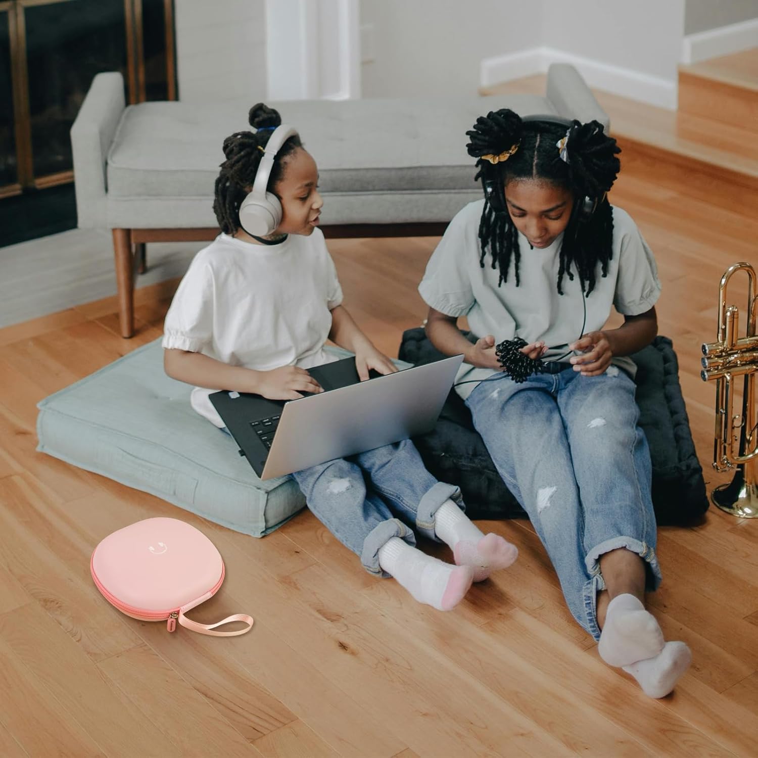 Hard Case Compatible with Tune 770NC710BT/720BT/760NC/700BT/750BT/510BT/660NC/520BT/500/E45BT Bluetooth Wireless Headphone - Pink - Image 8