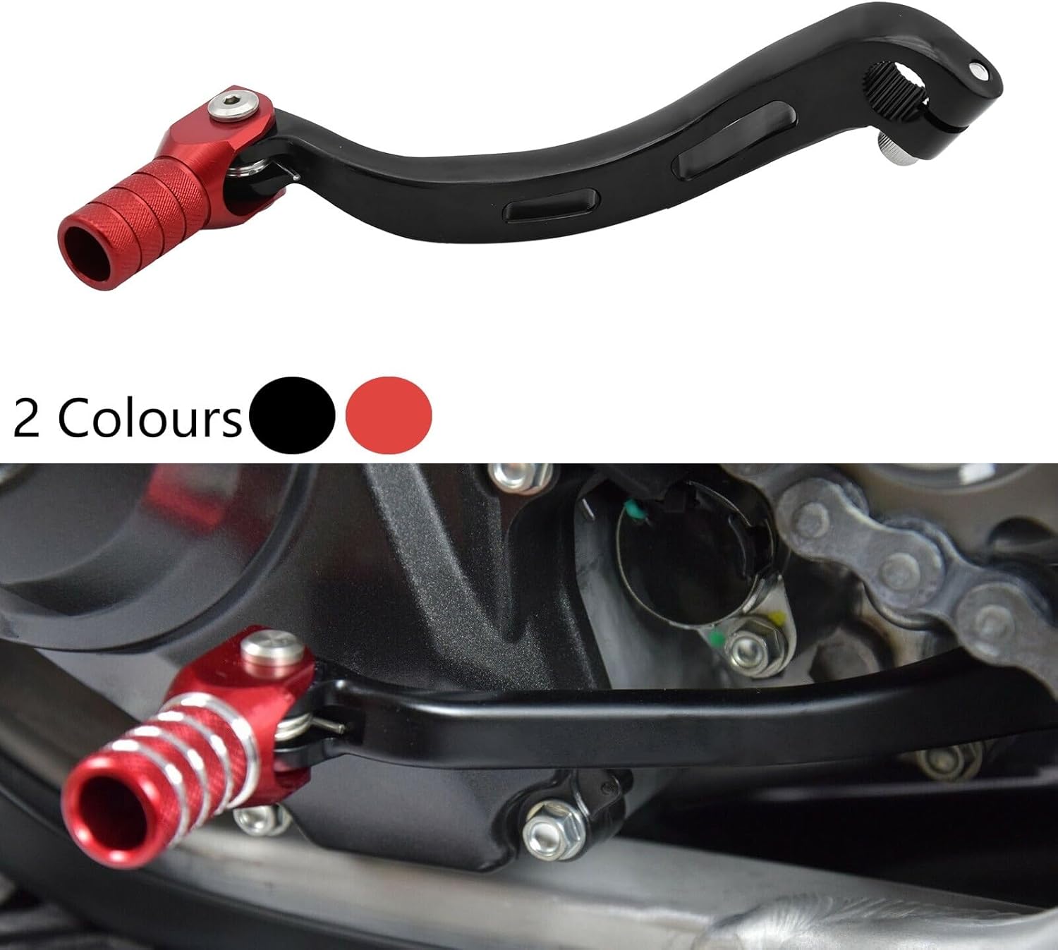 Motorbike Gear Shifter Aluminum Folding Gear Shift Shifter Lever for 250RR 300RR 350RR 400RR-500RR Motorcycle Dirt Bike Universal Parts